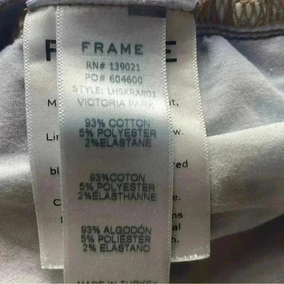 Frame denim le high skinny distressed hem jeans size 26 - Picture 3 of 7